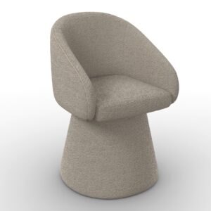 Wohnli Möbelsuche - Armlehnstuhl Maia Grau Chenille Drehbar Gepolstert