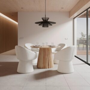 Armlehnstuhl Maia Weiß Chenille Drehbar Gepolstert Metall, Textil Bessagi Home Wohnzimmermöbel Weiß