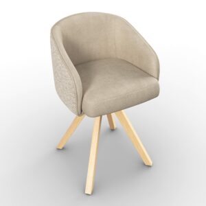 Wohnli Möbelsuche - Armlehnstuhl Emmie Taupe Chenille Drehbar Gepolstert