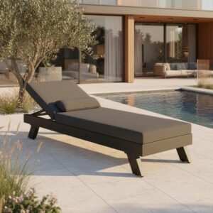 wohnli-moebel-suche-000912000701 Wohnli Möbelsuche - Gartenliege Susa Dunkelgrau Metall/Outdoorstoff