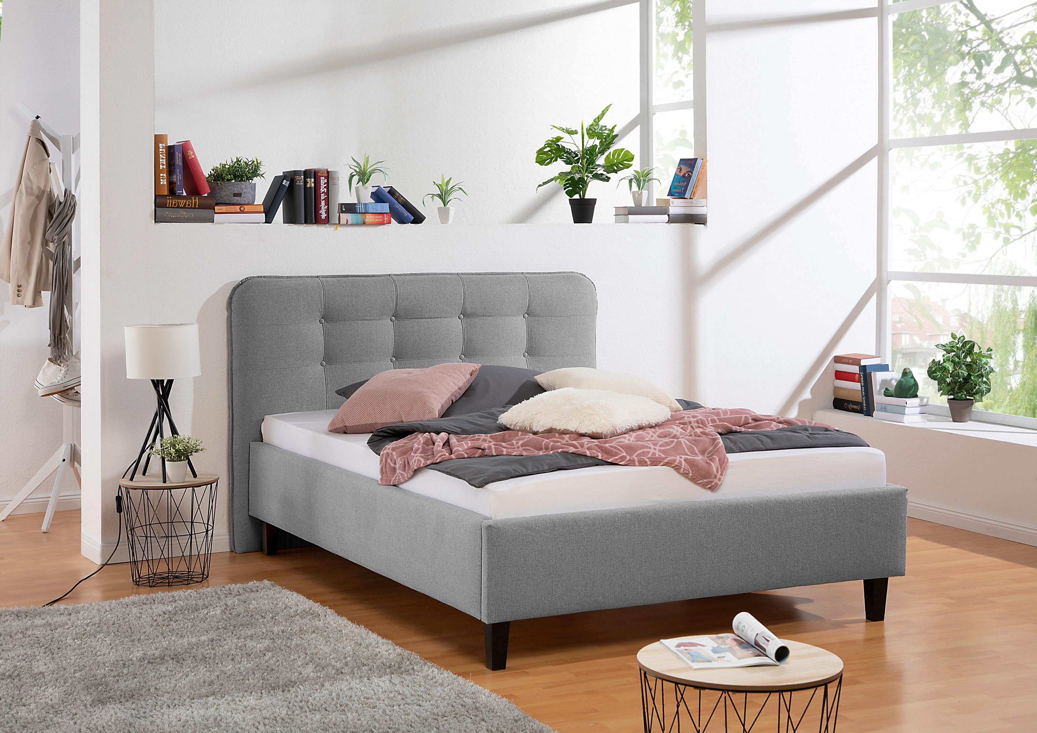 Polsterbett Alian Grau ca. 140x200 cm Textil Livetastic Möbel > Betten > Polsterbetten Grau