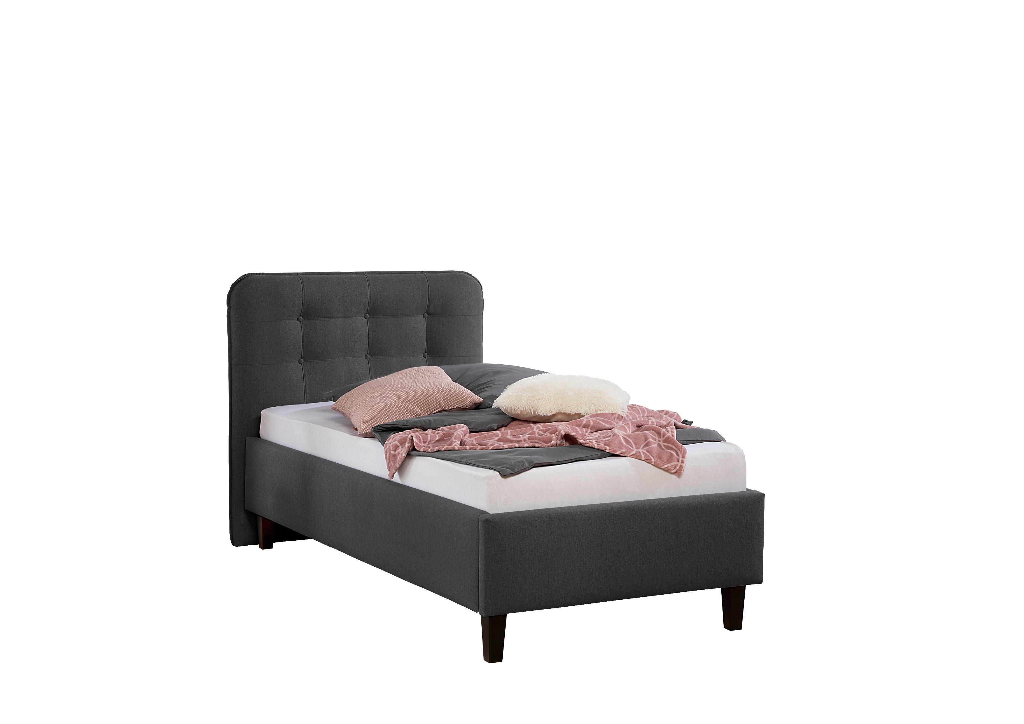 Wohnli Möbelsuche - Polsterbett Alian Anthrazit ca. 100x200 cm
