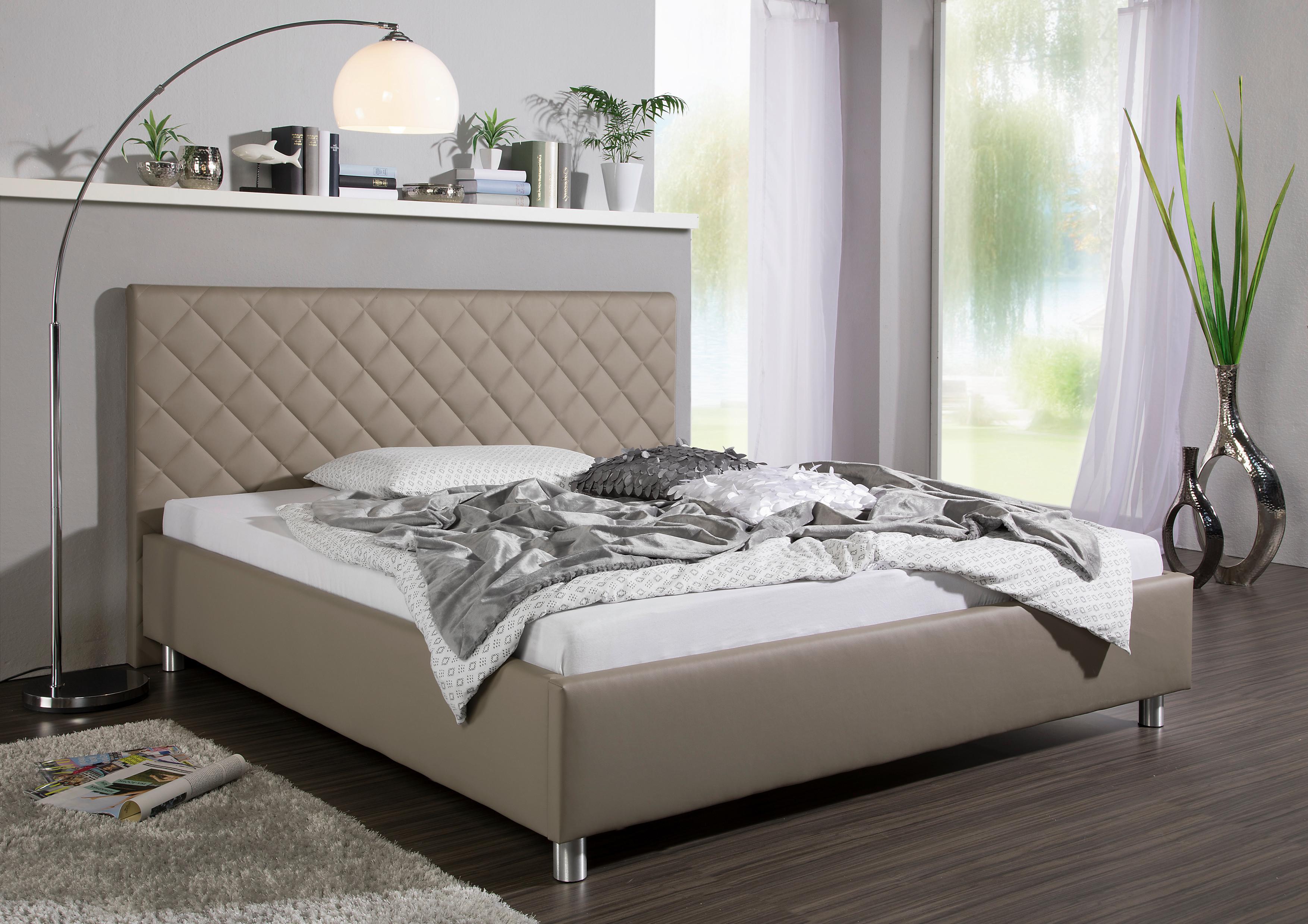 Polsterbett Baltimore Taupe ca. 160x200 cm Textil Livetastic Möbel > Betten > Polsterbetten Taupe