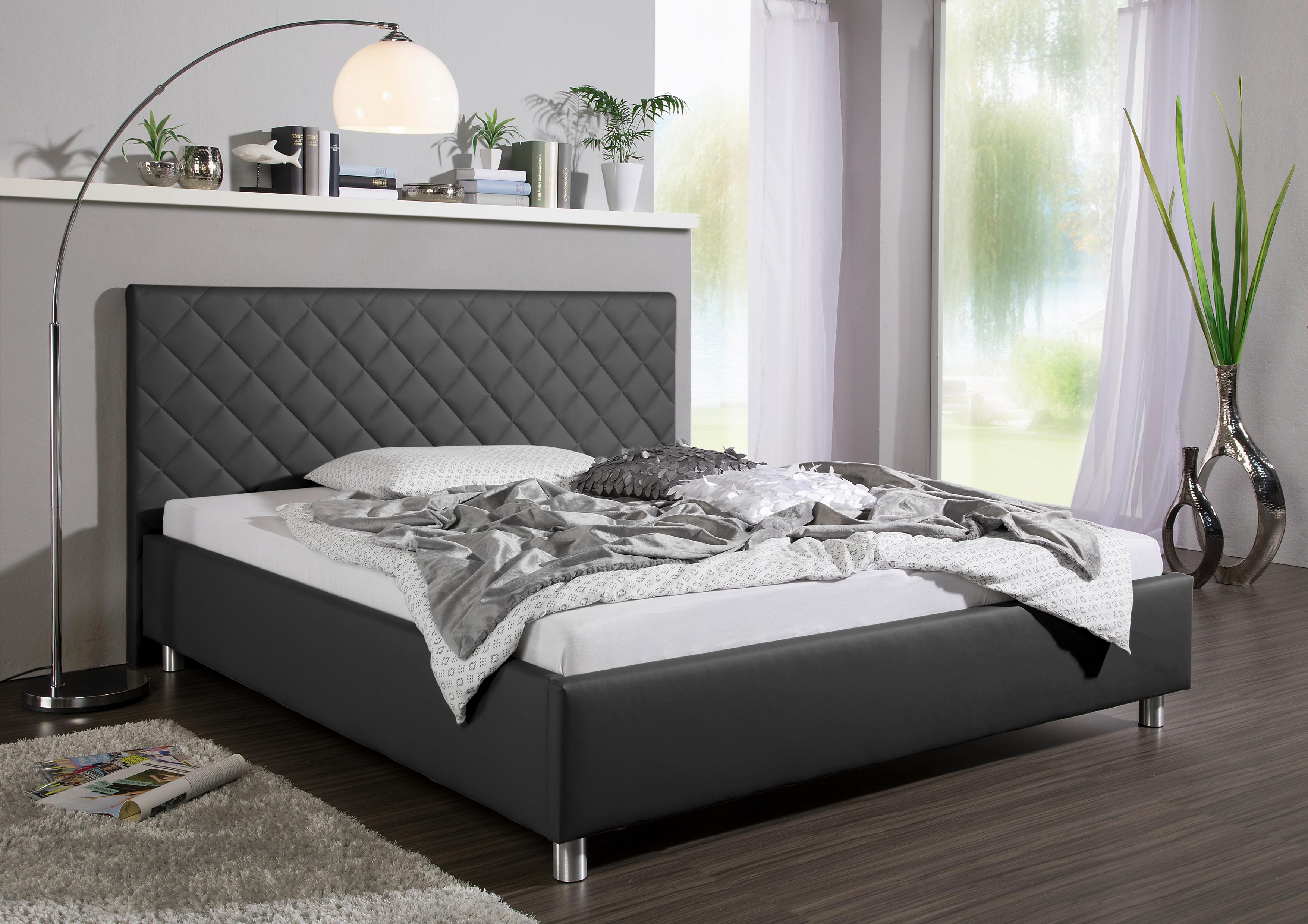 Polsterbett Baltimore Anthrazit ca. 160x200 cm Textil Livetastic Möbel > Betten > Polsterbetten Anthrazit