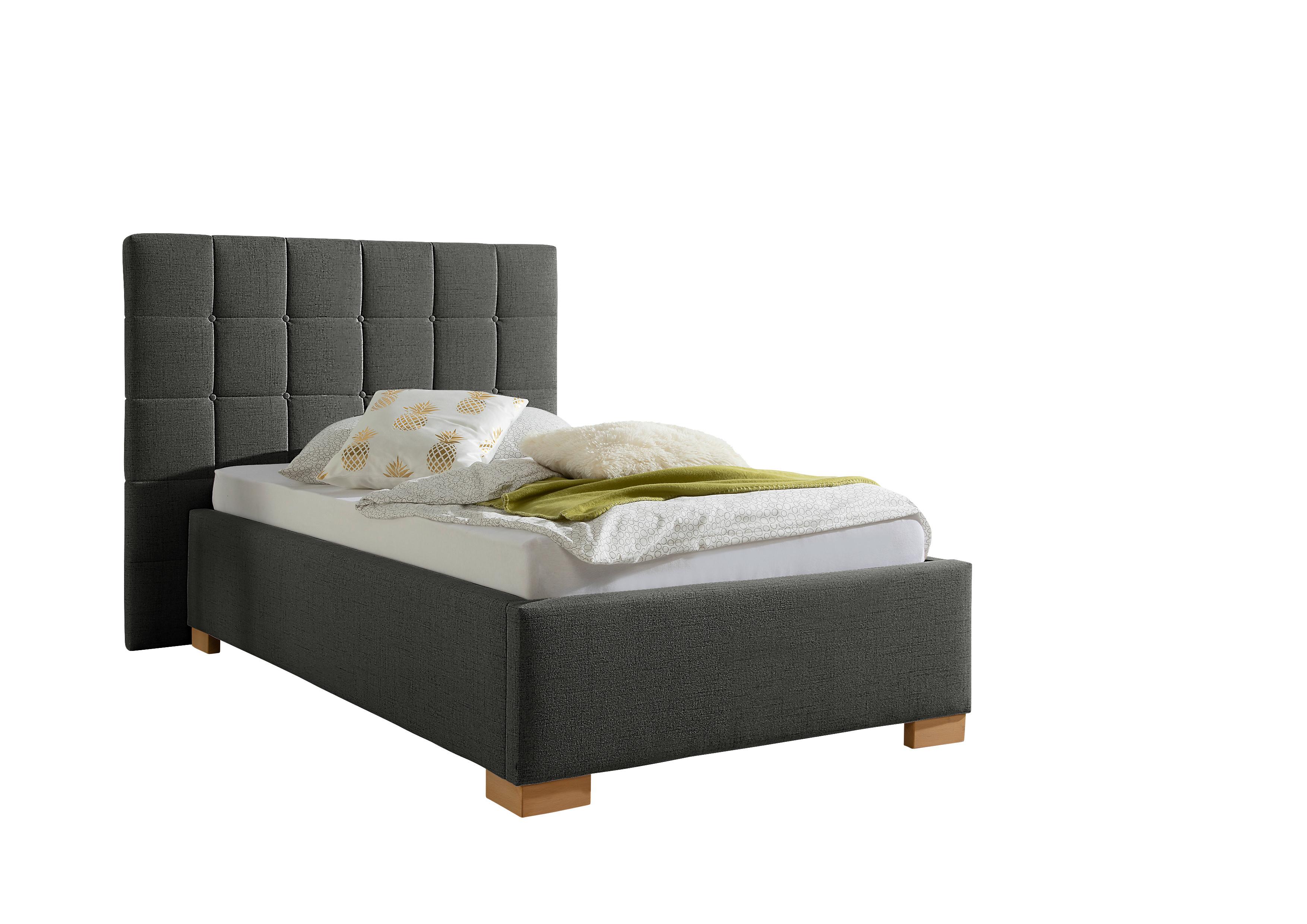 Wohnli Möbelsuche - Polsterbett Cueno Anthrazit ca. 100x200 cm