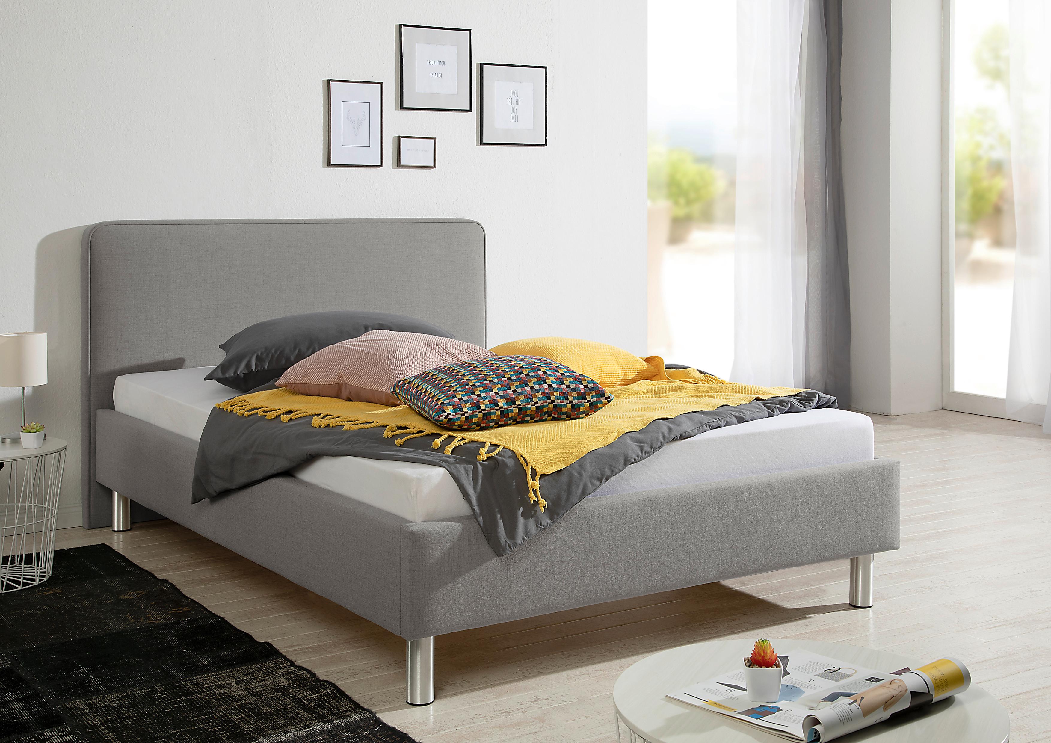 Polsterbett Jone Grau ca. 140x200 cm Textil Livetastic Möbel > Betten > Polsterbetten Grau