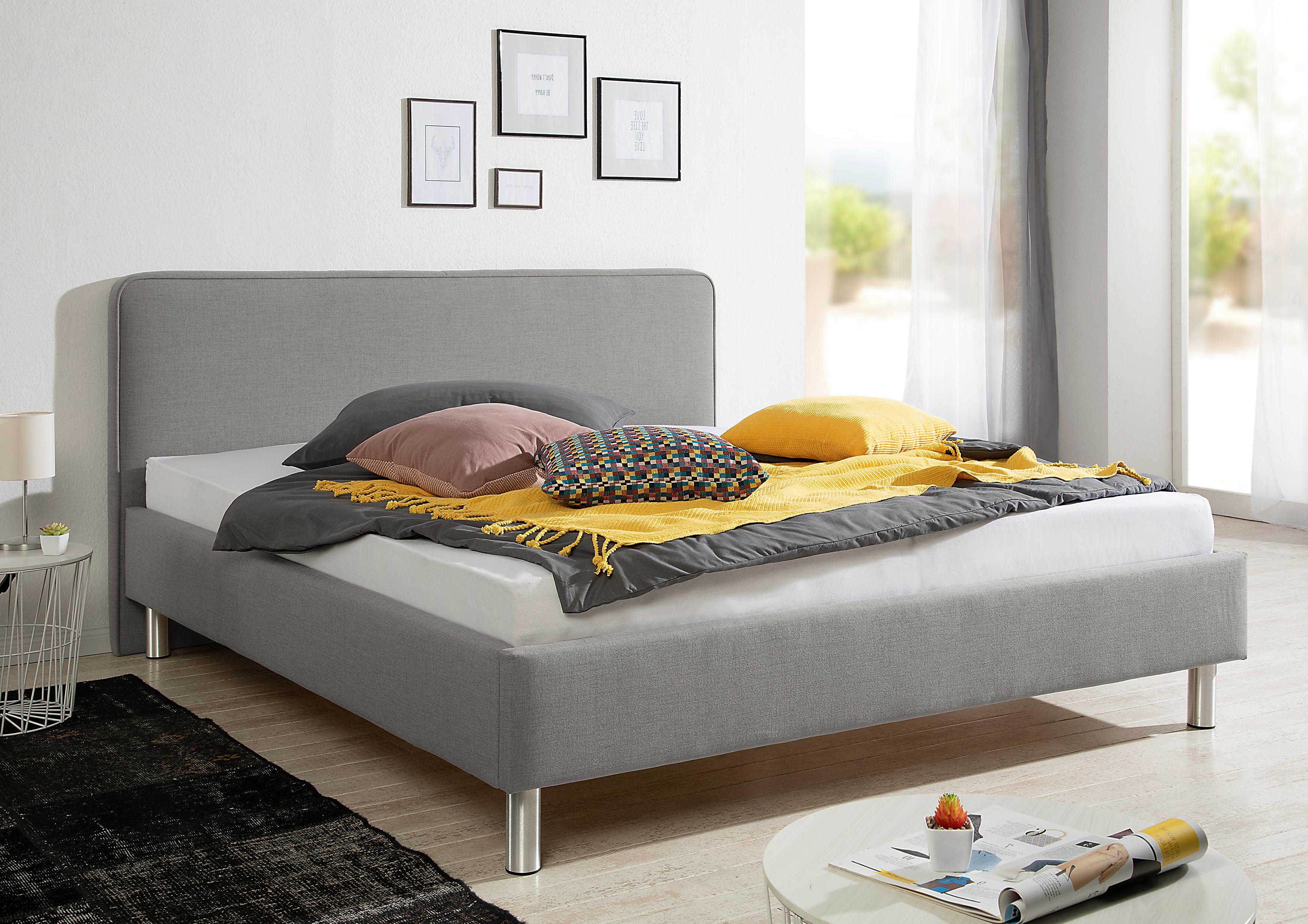 Polsterbett Jone Grau ca. 160x200 cm Textil Livetastic Möbel > Betten > Polsterbetten Grau