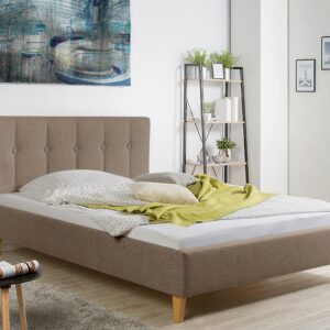 Polsterbett Kenny Hellbraun ca. 140x200 cm Textil Livetastic Möbel > Betten > Polsterbetten Braun
