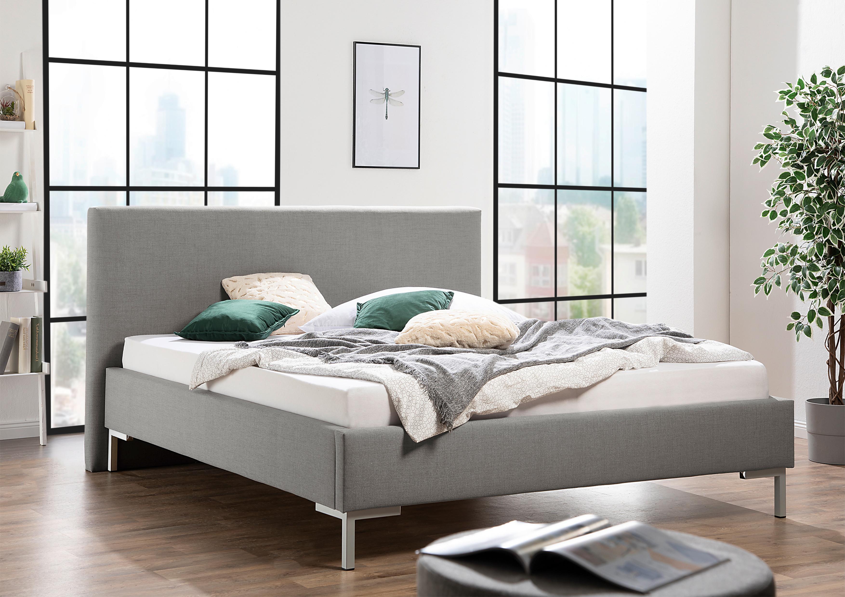 Polsterbett Minto Grau ca. 160x200 cm Textil Livetastic Möbel > Betten > Polsterbetten Grau