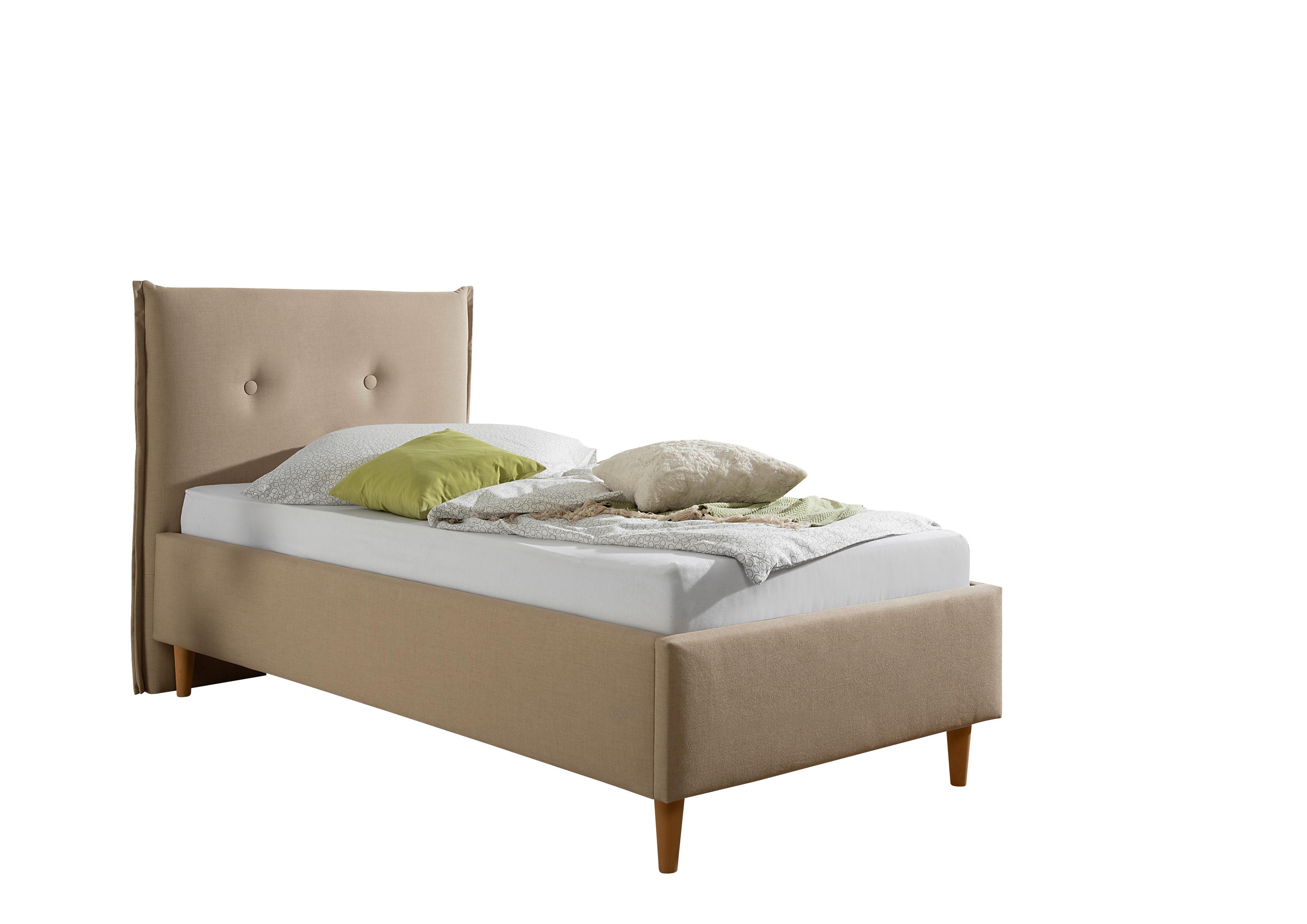 Wohnli Möbelsuche - Polsterbett Nelo Beige ca. 100x200 cm