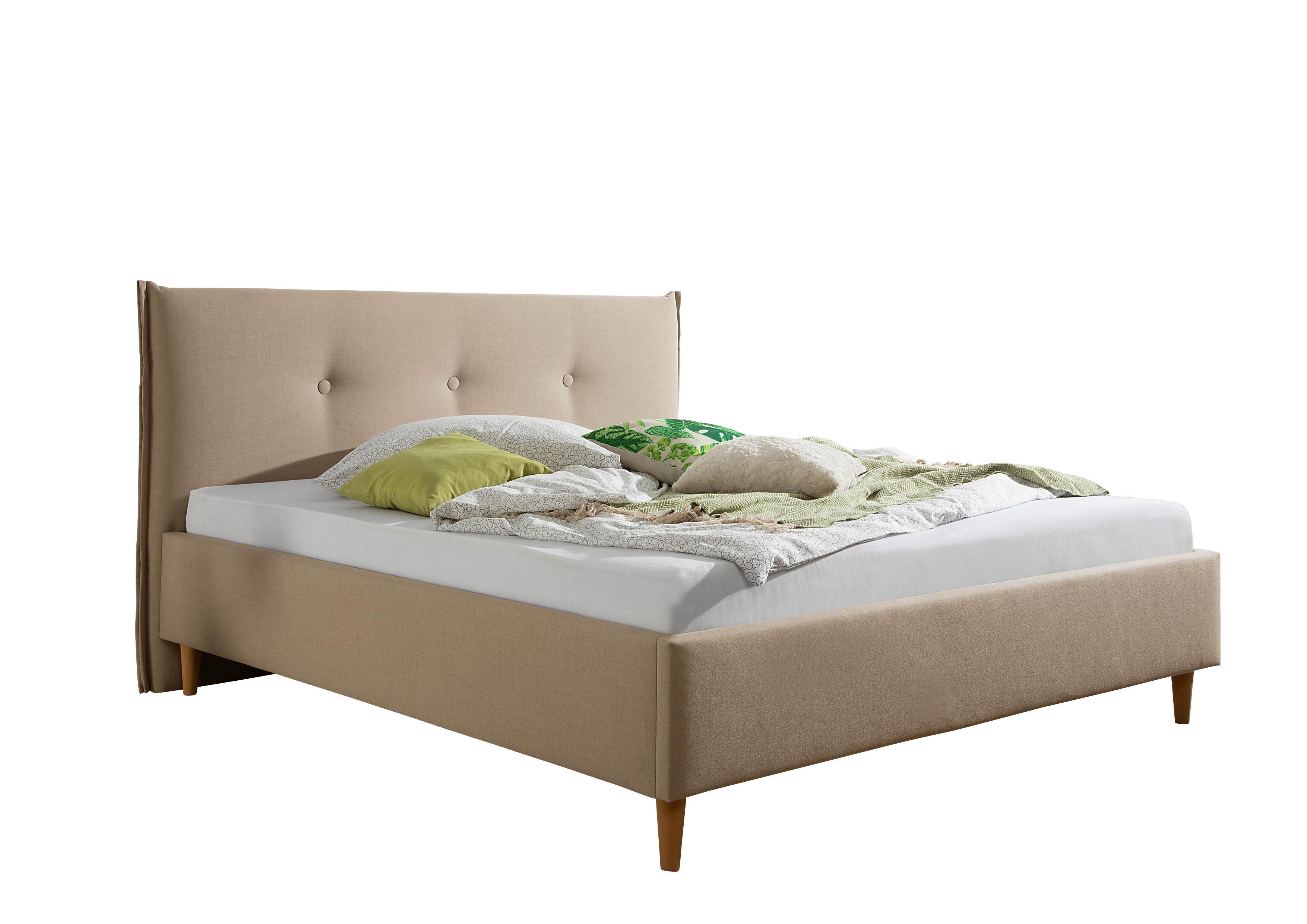 Wohnli Möbelsuche - Polsterbett Nelo Beige ca. 200x200 cm