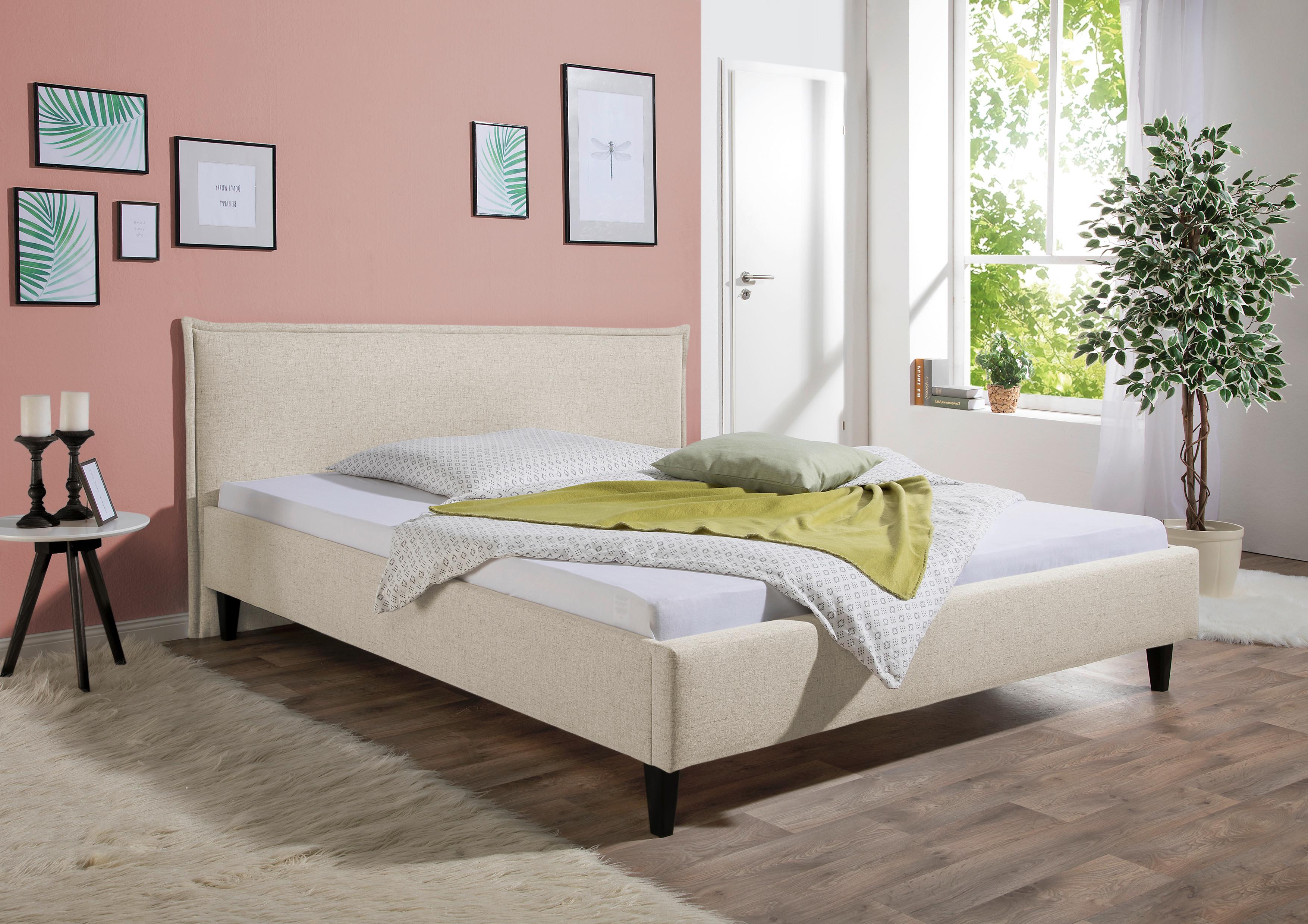 Polsterbett Roswell Beige ca. 180x200 cm Textil Livetastic Möbel > Betten > Doppelbetten Beige