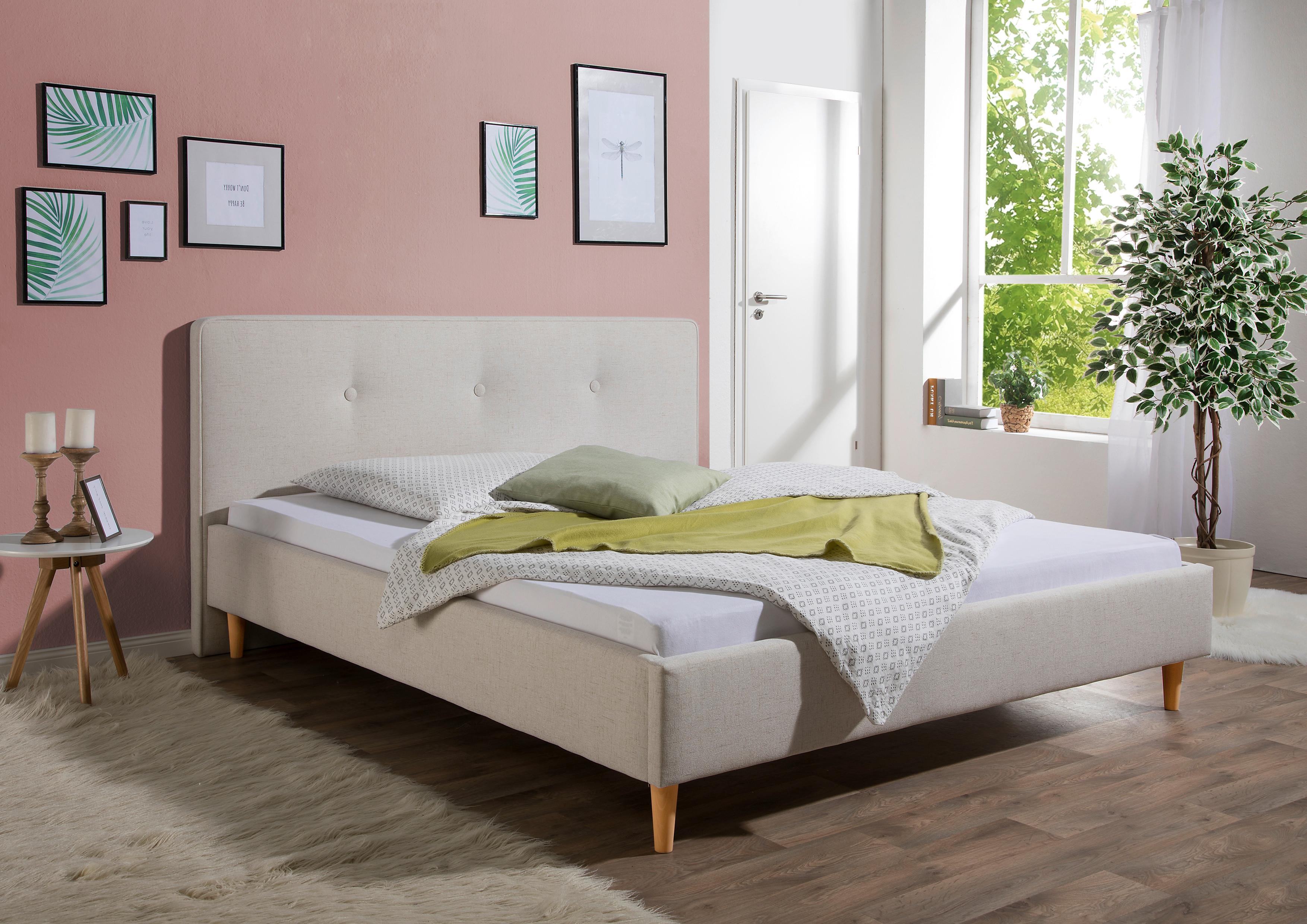 Polsterbett Slade Beige ca. 180x200 cm Textil Livetastic Möbel > Betten > Doppelbetten Beige