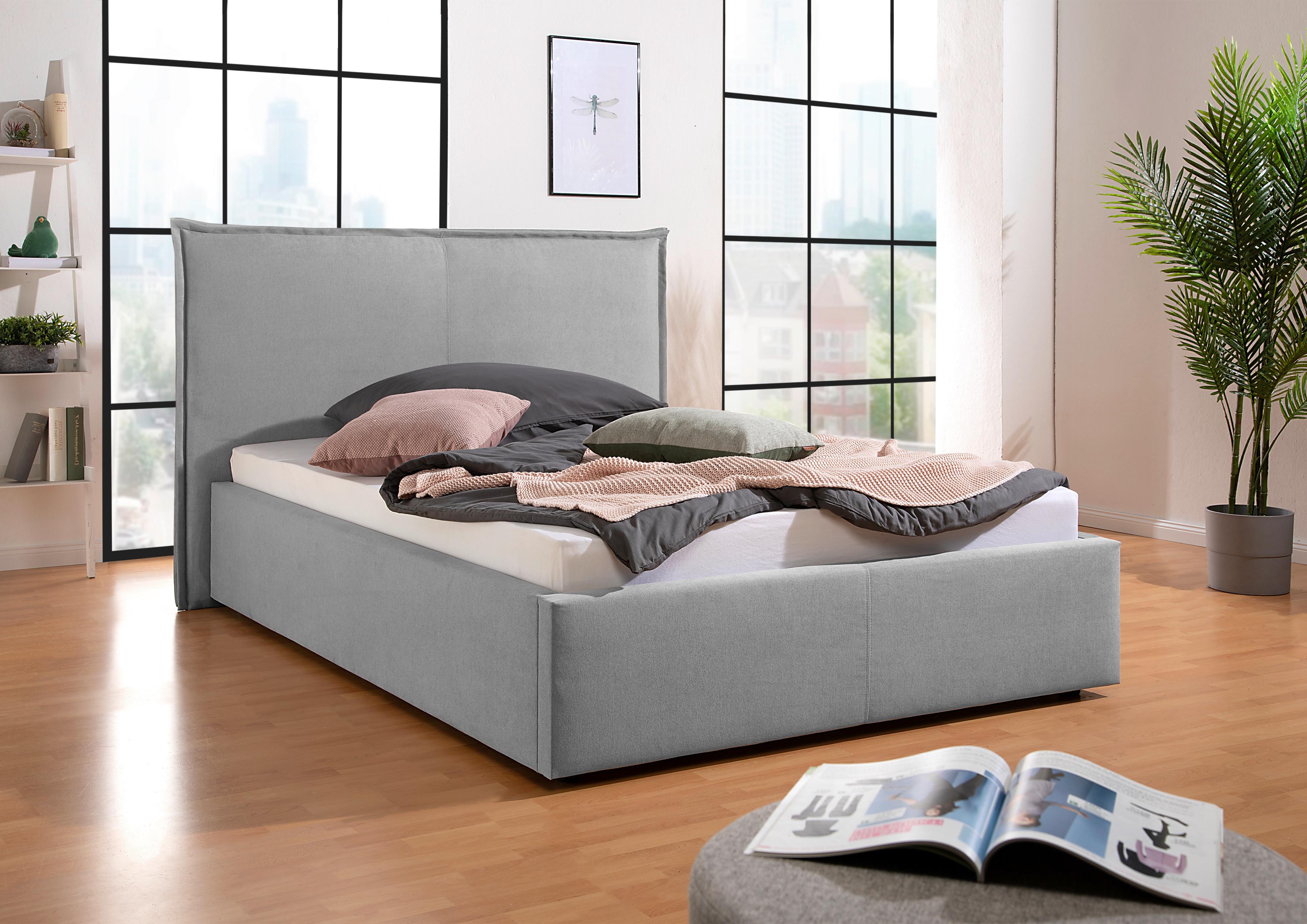 Polsterbett Stacey Grau ca. 140x200 cm Textil Livetastic Möbel > Betten > Polsterbetten Grau