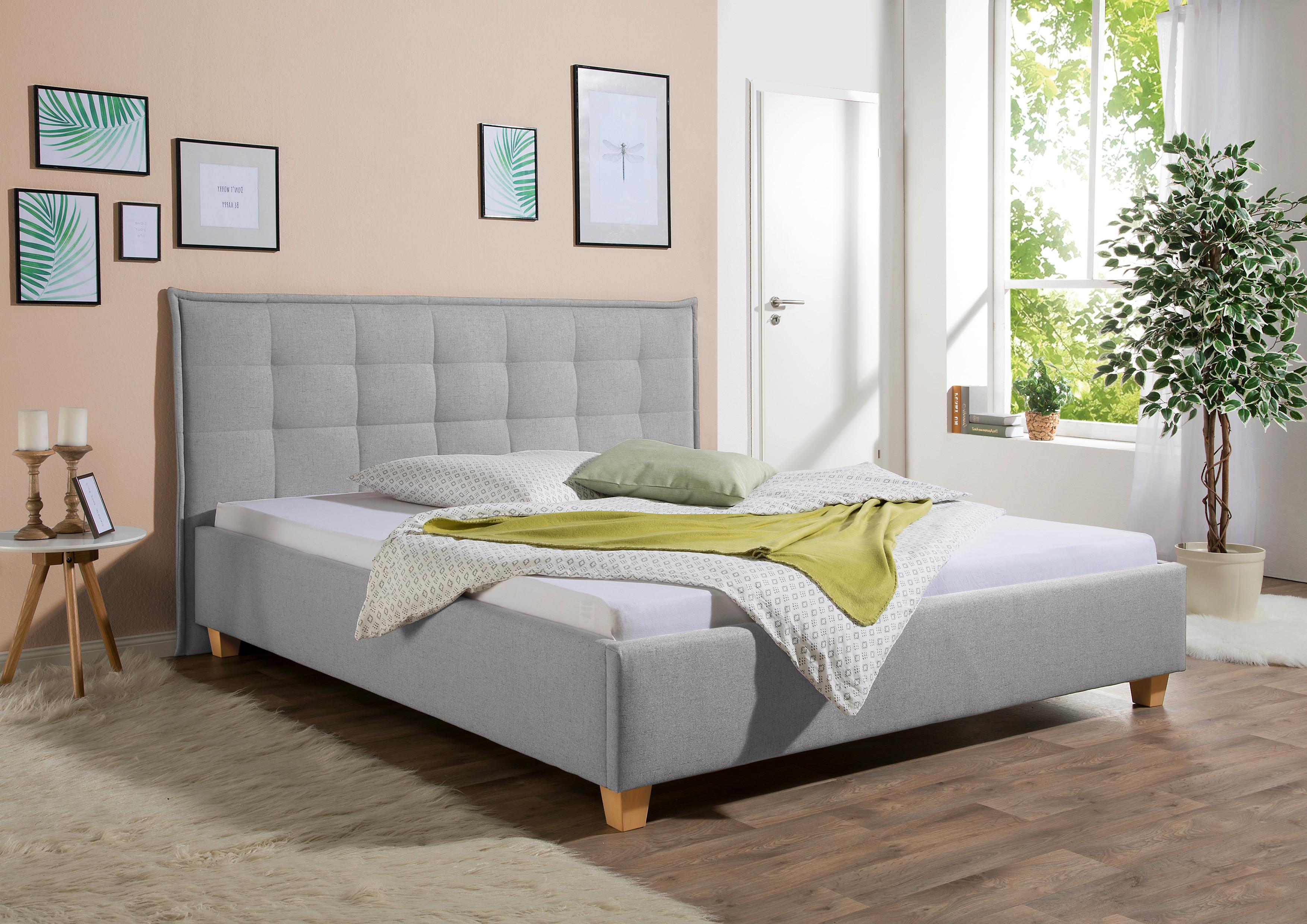 Polsterbett Tracy Hellgrau ca. 160x200 cm Textil Livetastic Möbel > Betten > Polsterbetten Grau