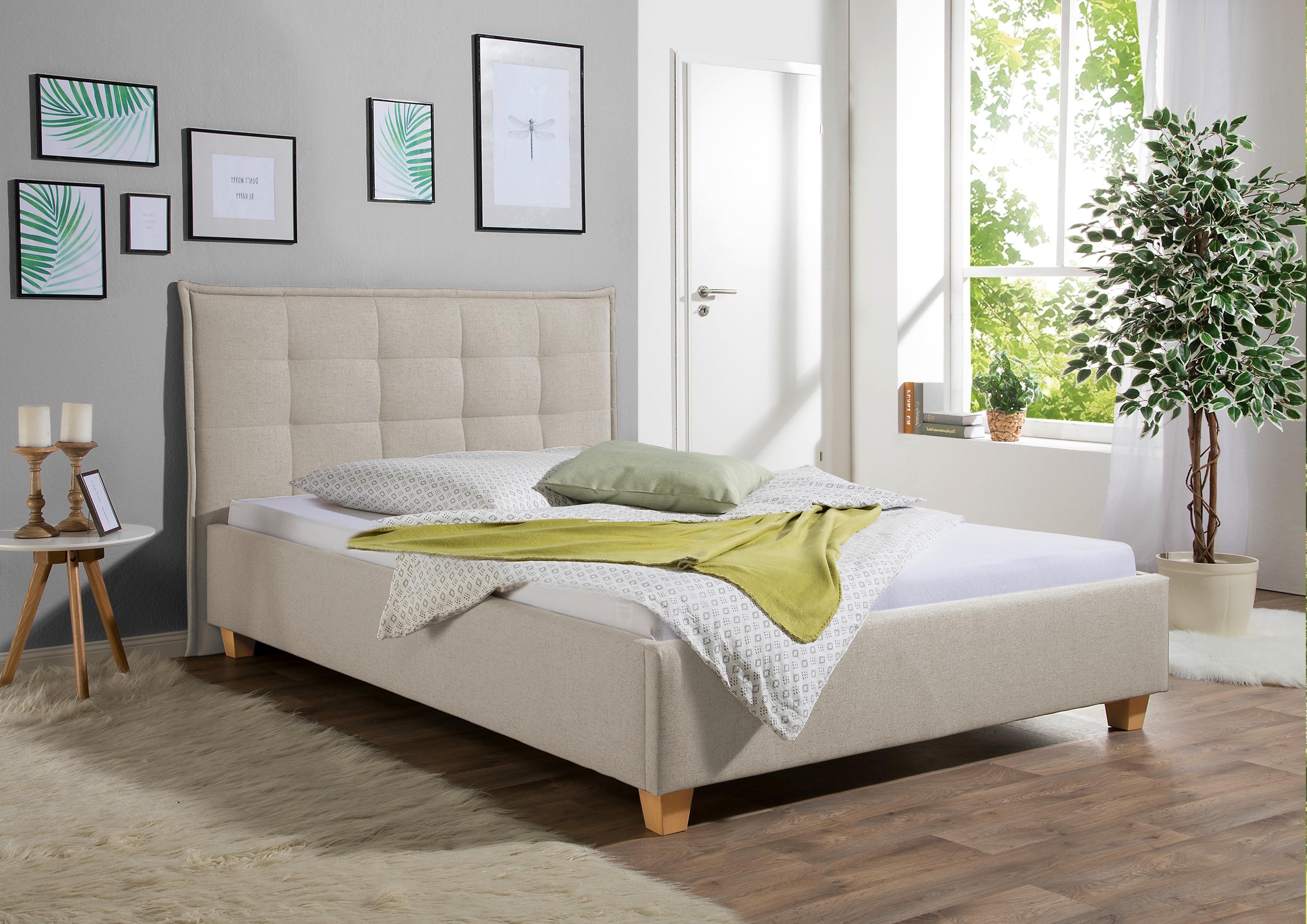 Polsterbett Tracy Beige ca. 100x200 cm Textil Livetastic Möbel > Betten > Polsterbetten Beige