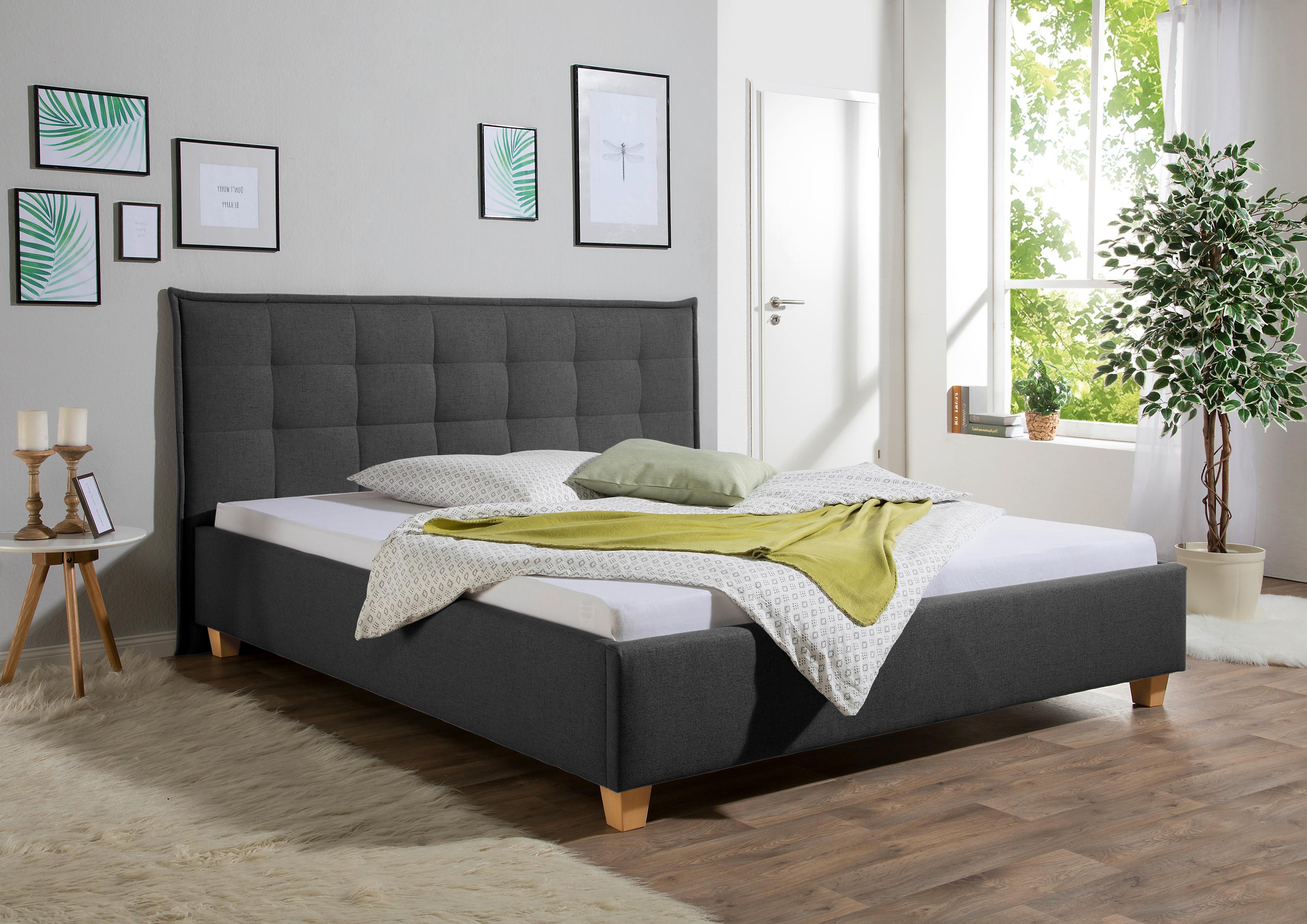 Polsterbett Tracy Anthrazit ca. 180x200 cm Textil Livetastic Möbel > Betten > Doppelbetten Anthrazit