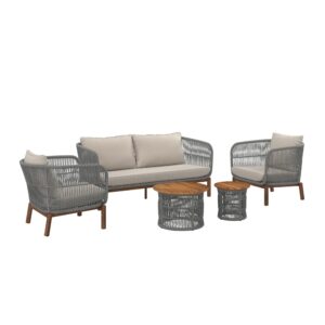 wohnli-moebel-suche-000954002101-1 Loungegarnitur Malene Holz Outdoorstoff/Metall Holz, Metall, Textil Bessagi Garden Garten & Outdoor > Loungemöbel > Loungegarnituren Weiß