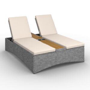 wohnli-moebel-suche-000954002902-1 Gartenliege Monero Creme Holz/Metall/Kunststoff Holz, Metall, Kunststoff Bessagi Garden Garten & Outdoor > Gartenmöbel > Gartenliegen Weiß