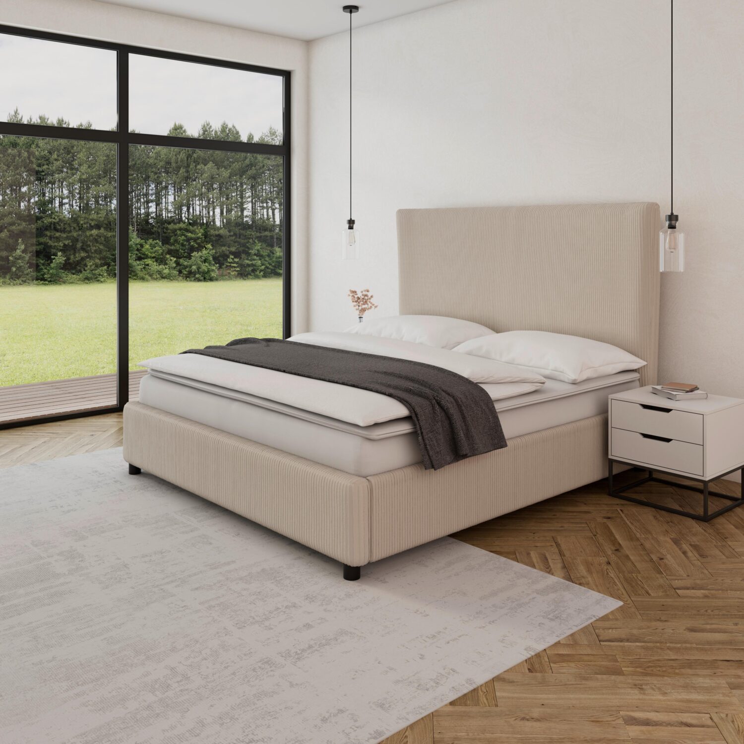 Wohnli Möbelsuche - Polsterbett Marie ca. 180x200 cm Beige