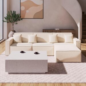 Wohnli Möbelsuche - Wohnlandschaft Milo Weiß Bouclé