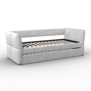 Ausziehbett Dream Hellgrau ca. 90x200 cm Holz, Textil Bessagi Home Möbel > Betten > Einzelbetten Grau