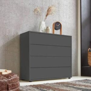Kommode Mailand Typ 3 Anthrazit Holzwerkstoff MID.YOU Möbel > Kommoden & Schubladenschränke > Kommoden Anthrazit