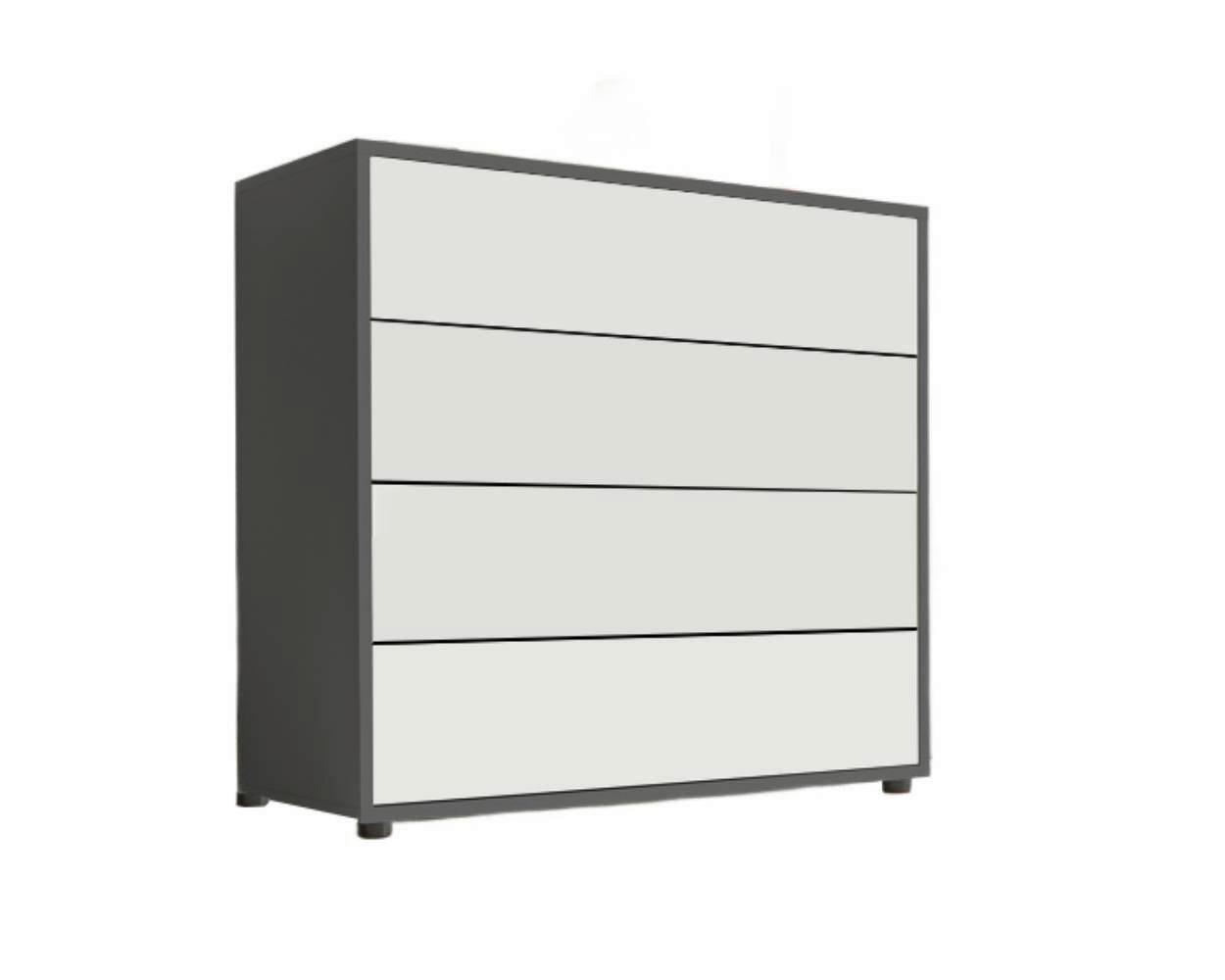 wohnli-moebel-suche-001067000206 Wohnli Möbelsuche - Kommode Mailand Typ 3 Anthrazit/Weiß