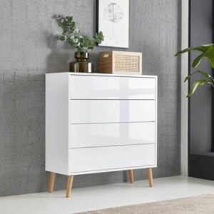 Kommode Mailand Typ 3 + HF Weiß Holzwerkstoff MID.YOU Möbel > Kommoden & Schubladenschränke > Kommoden Weiß