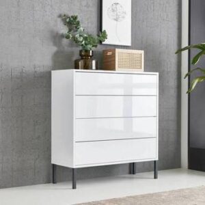 Kommode Mailand Typ 3 Weiß Holzwerkstoff MID.YOU Möbel > Kommoden & Schubladenschränke > Kommoden Weiß
