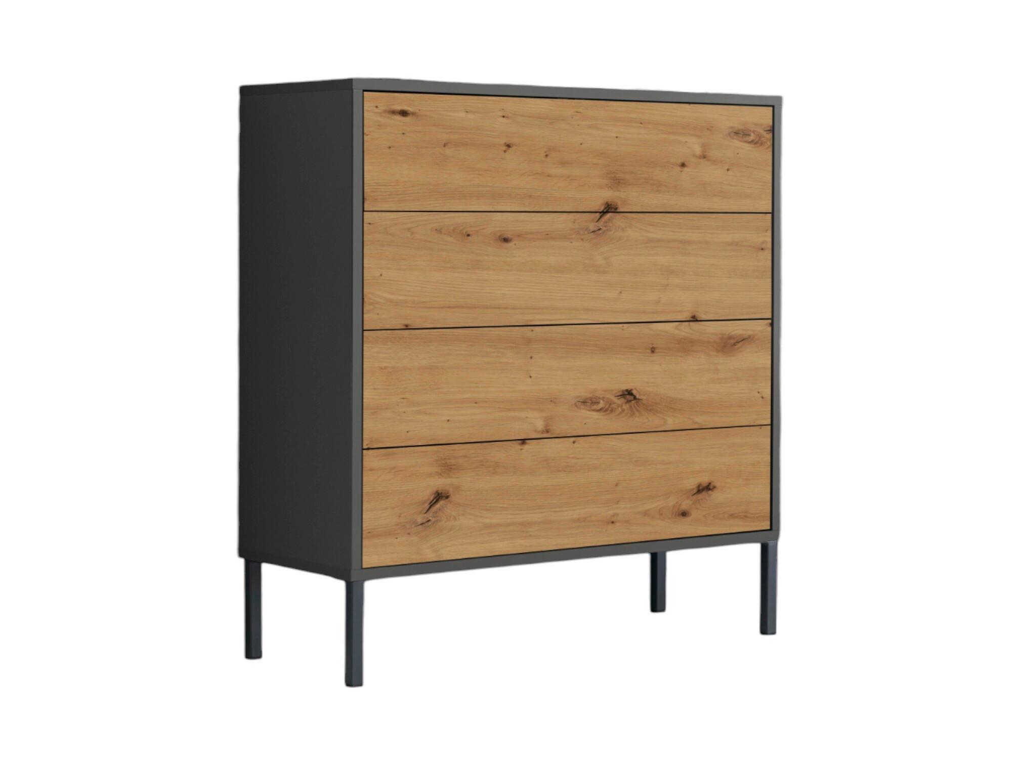 wohnli-moebel-suche-001067000403 Wohnli Möbelsuche - Kommode Mailand Typ 3 Anthrazit/Eiche Artisan