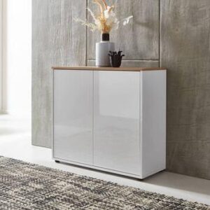 Kommode Mailand Typ 4 Weiß/Eiche Artisan Holzwerkstoff MID.YOU Möbel > Kommoden & Schubladenschränke > Kommoden Weiß