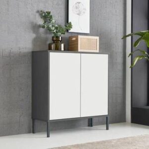 Kommode Mailand Typ 4 Anthrazit/Weiß Holzwerkstoff MID.YOU Möbel > Kommoden & Schubladenschränke > Kommoden Anthrazit