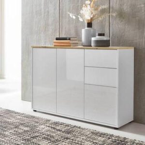 Kommode Mailand Typ 10 Weiß Holzwerkstoff MID.YOU Möbel > Kommoden & Schubladenschränke > Kommoden Weiß