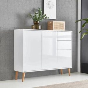 Kommode Mailand Typ 10 Weiß Holzwerkstoff MID.YOU Möbel > Kommoden & Schubladenschränke > Kommoden Weiß