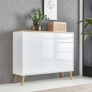 Kommode Mailand Typ 10 Weiß Holzwerkstoff MID.YOU Möbel > Kommoden & Schubladenschränke > Kommoden Weiß
