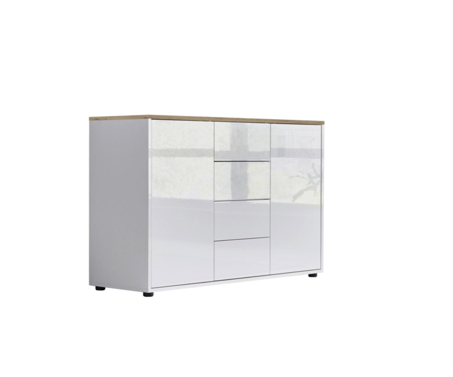 wohnli-moebel-suche-001067001102 Wohnli Möbelsuche - Kommode Mailand Typ 11 Weiß/Eiche