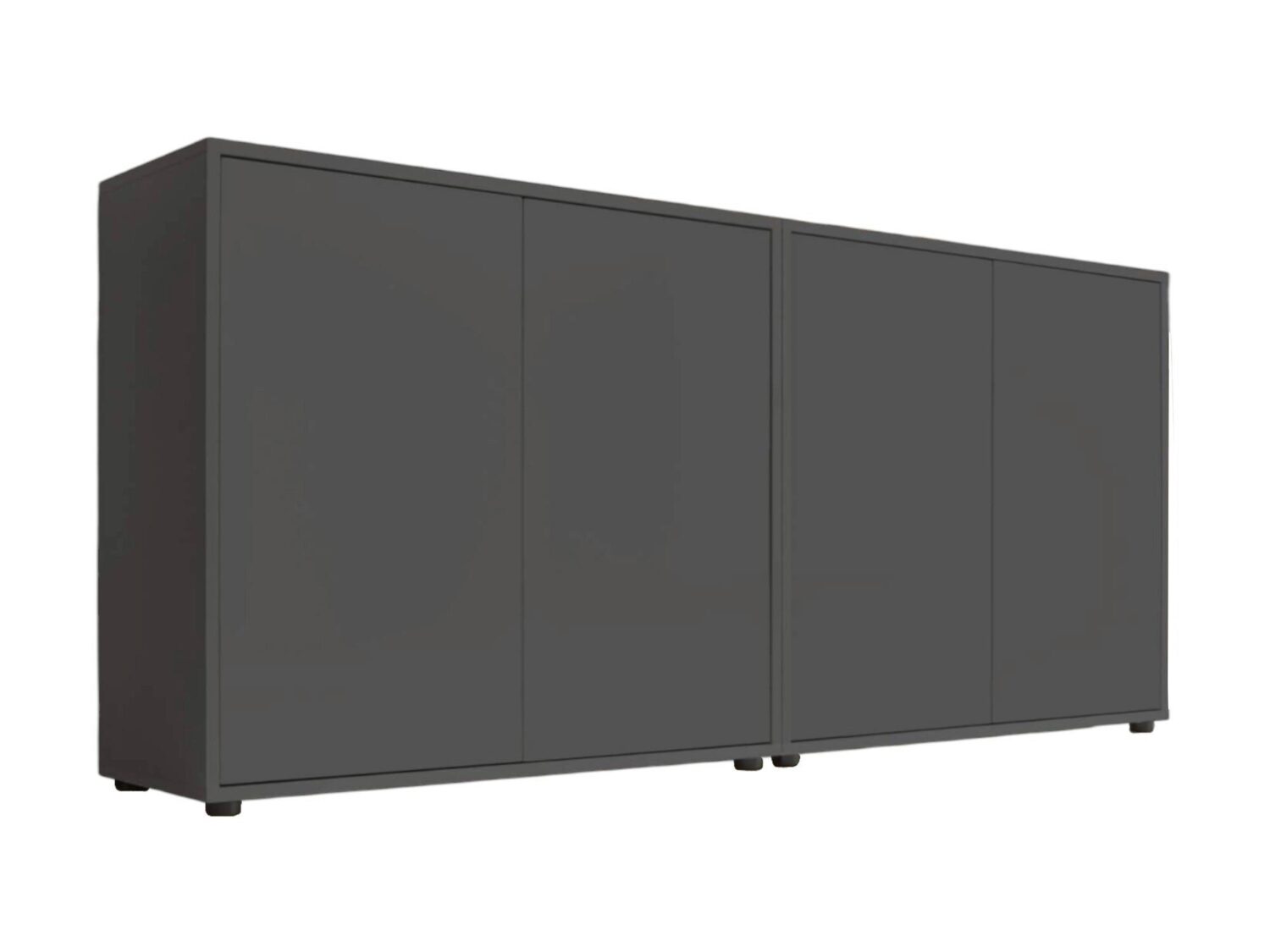Wohnli Möbelsuche - Sideboard Mailand Set 2 Anthrazit