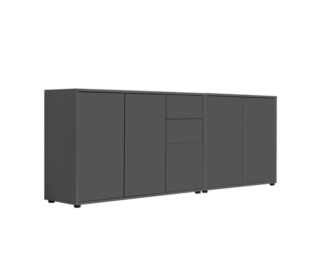 Wohnli Möbelsuche - Sideboard Mailand Set 10 Anthrazit