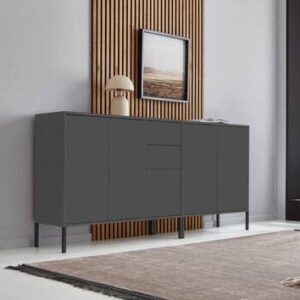 Sideboard Mailand Set 10 Anthrazit Holzwerkstoff MID.YOU Wohnzimmermöbel Anthrazit