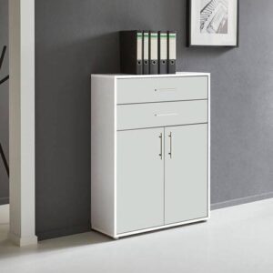 Aktenschrank Office Edition Weiß Holzwerkstoff MID.YOU Möbel > Schränke > Büroschrank > Aktenschrank Weiß