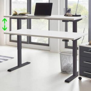 Schreibtisch Office Edition Anthrazit/Weiß Holzwerkstoff MID.YOU Möbel > Tische > Schreibtische > Schreibtische Anthrazit