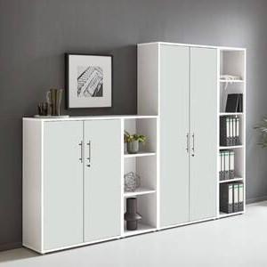 Aktenschrank Office Edition Sw Set 4 Holzwerkstoff MID.YOU Möbel > Schränke > Büroschrank > Aktenschrank Weiß