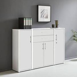 Aktenschrank Office Edition Sw Set 16 Weiß Holzwerkstoff MID.YOU Möbel > Schränke > Büroschrank > Aktenschrank Weiß