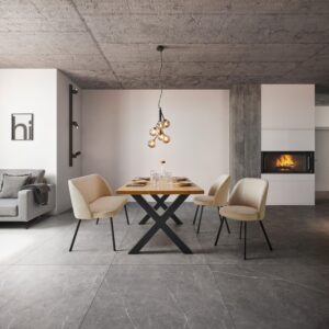 Sitzbank Danielle Creme Mikrofaser Gepolstert Holz, Metall, Textil Bessagi Home Möbel > Bänke > Sitzbänke Weiß