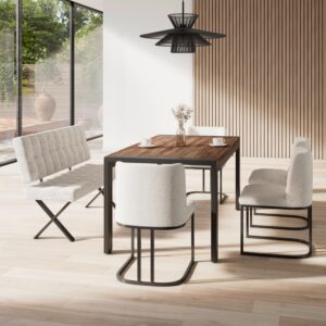 wohnli-moebel-suche-001078008801-1 Sitzbank Nova Hellgrau Webstoff Gepolstert Holz, Metall, Textil Bessagi Home Möbel > Bänke > Sitzbänke Grau