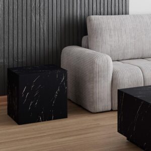 Couchtisch Ezra Marmor- Optik Schwarz Holzwerkstoff Bessagi Home Wohnzimmermöbel Schwarz