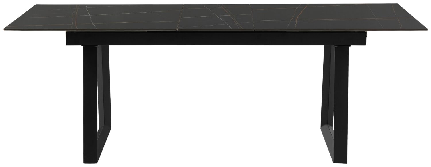 Ausziehtisch Carlos Schwarz Metall, Stein Mömax Möbel > Tische > Esstische Schwarz