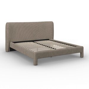 Polsterbett Valion Taupe ca. 160x200 cm Holz, Metall, Textil Bessagi Home Möbel > Betten > Polsterbetten Taupe