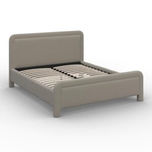 Polsterbett Xirelia Taupe ca. 160x200 cm Holz, Metall, Textil Bessagi Home Möbel > Betten > Polsterbetten Taupe